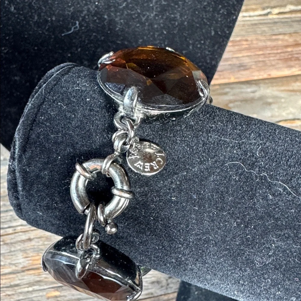 J. Crew Amber faceted glass bracelet EUC‎